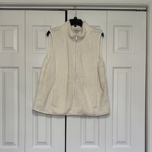 Croft & Barrow Women's Cream Zip Vest